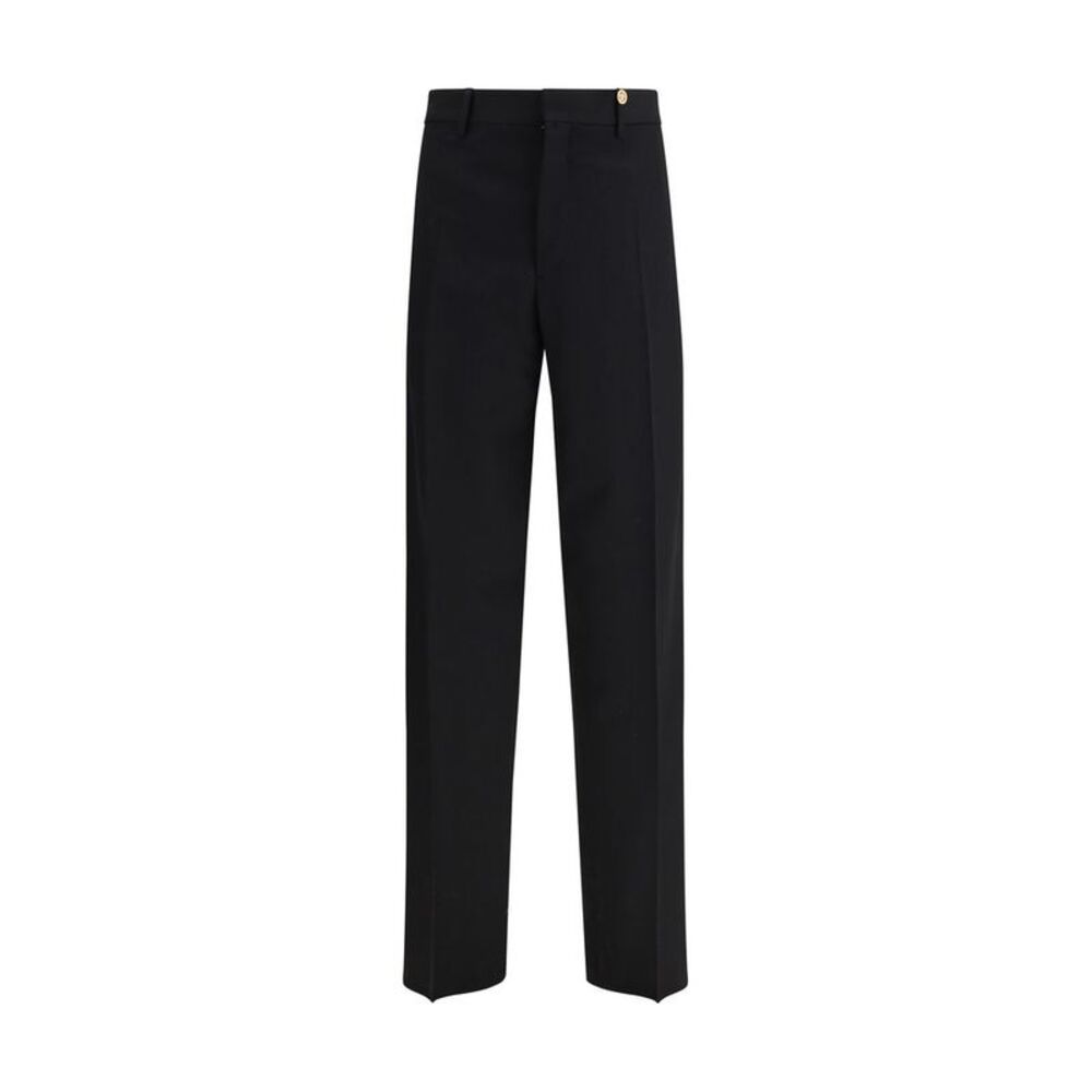 Versace Black Wool Oves Aries Dress Men's Pants